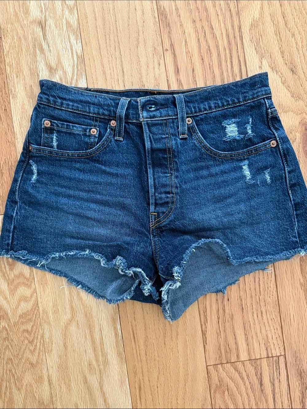 Levi’s 501 Distressed Denim Shorts